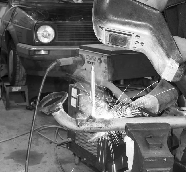 Auspuffrohr flicken schweissen