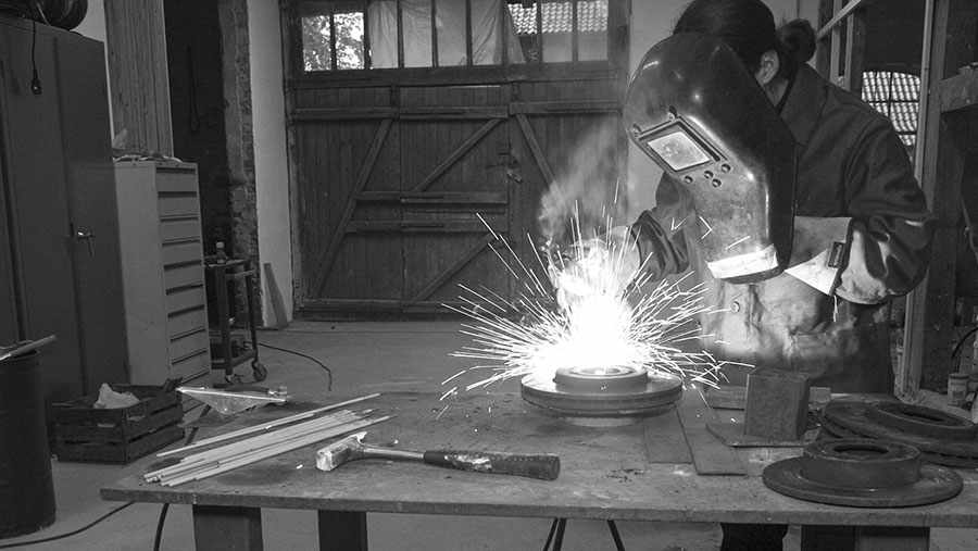 E-Hand-Schweissen in der Werkstatt