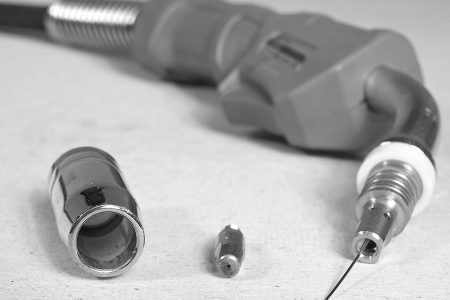 Brenner mit Schlauchpaket für Schutzgasschweissen