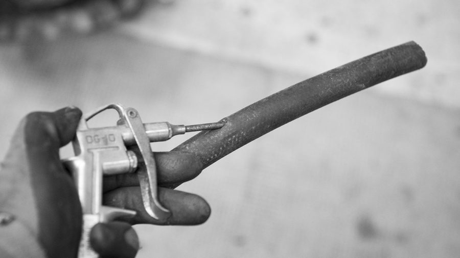 Benzin oder Diesel mit Druckluft absaugen