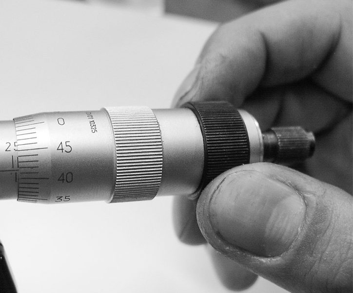 Bügelmessschraube grob Einstellen