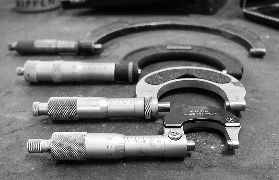 Bügelmessschrauben in unterschiedlicher Größe