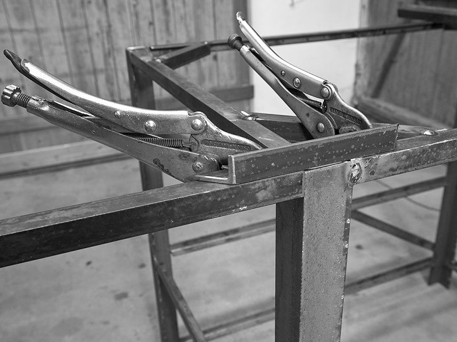 Trick beim Schweissen der selbst gebauten Werkbank