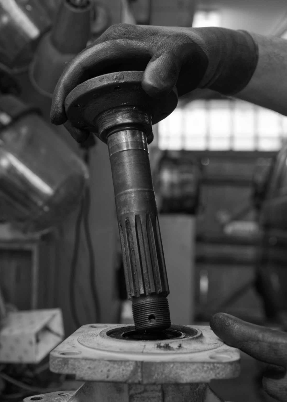 Hilfswelle für das reparierte Radlager