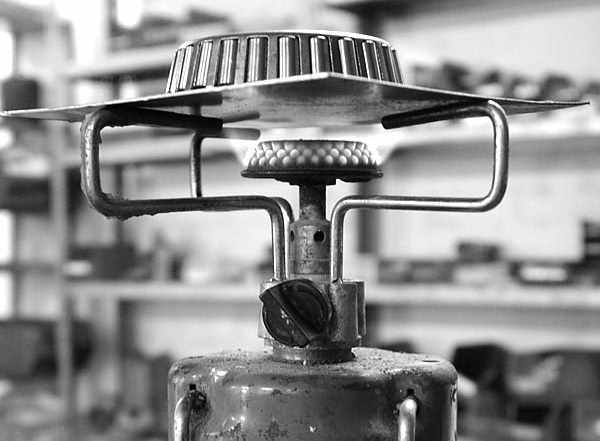 Radlager Wälzlager mit Gaskocher warm machen und aufscchrumpfen